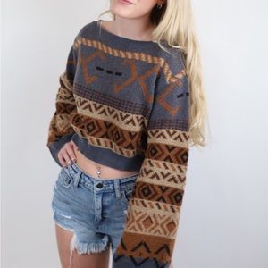 New Colorado Aztec Western Print Sweater